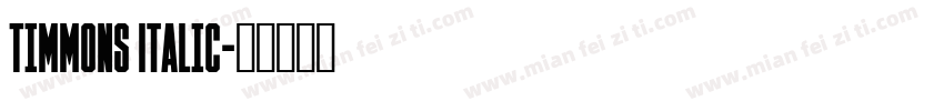 Timmons Italic字体转换